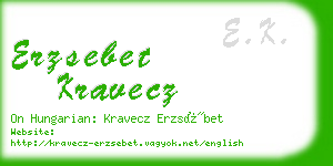 erzsebet kravecz business card